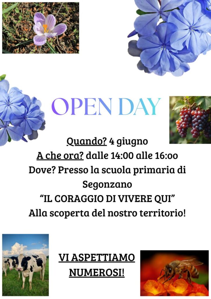 Volantino open day SP Segonznao