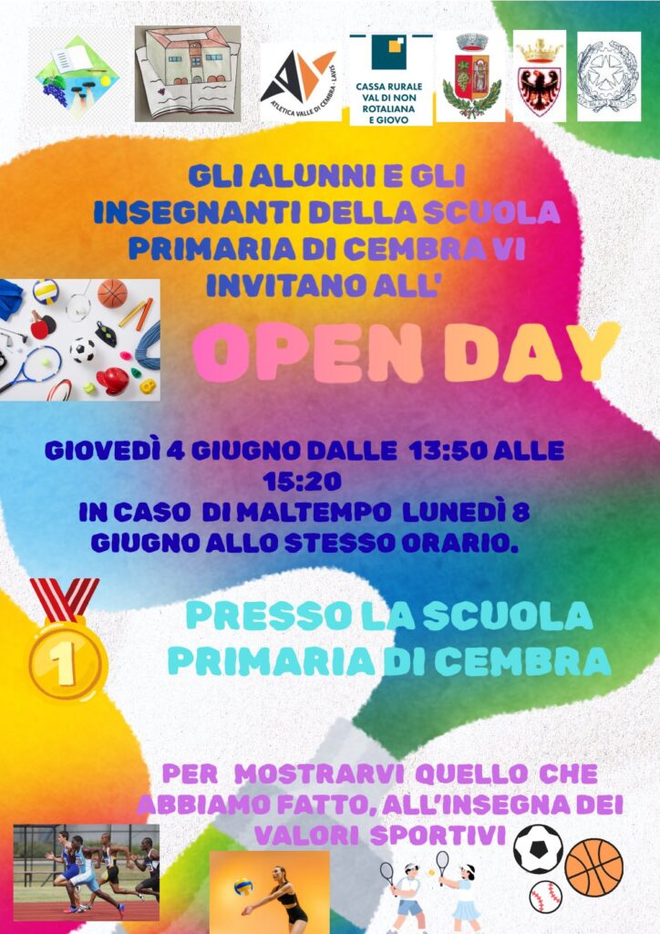 Volantino open day pomeriggio SP Cembra